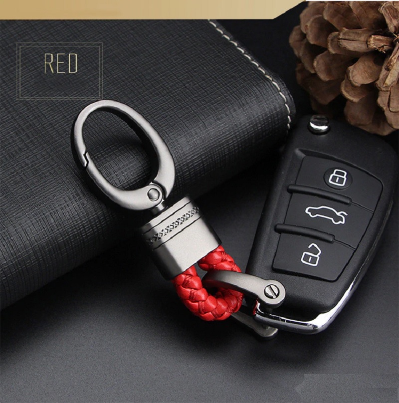 Hand Woven Horseshoe Buckle Keychain