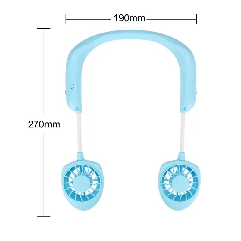 Rechargeable Portable Dual Head Neck Fan