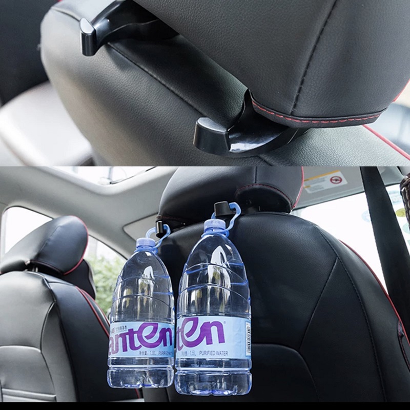 2 Pcs Portable Car Seat Headrest Bags Organizer Hook