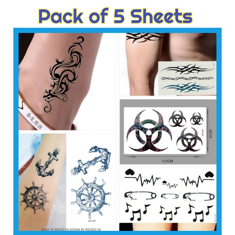 Pack of 5 Tattoos Sheets Deal 1