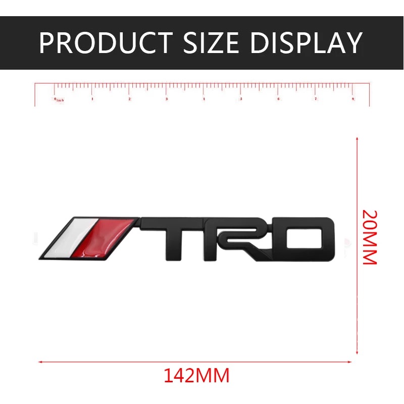 3D Metal TRD Logo Black