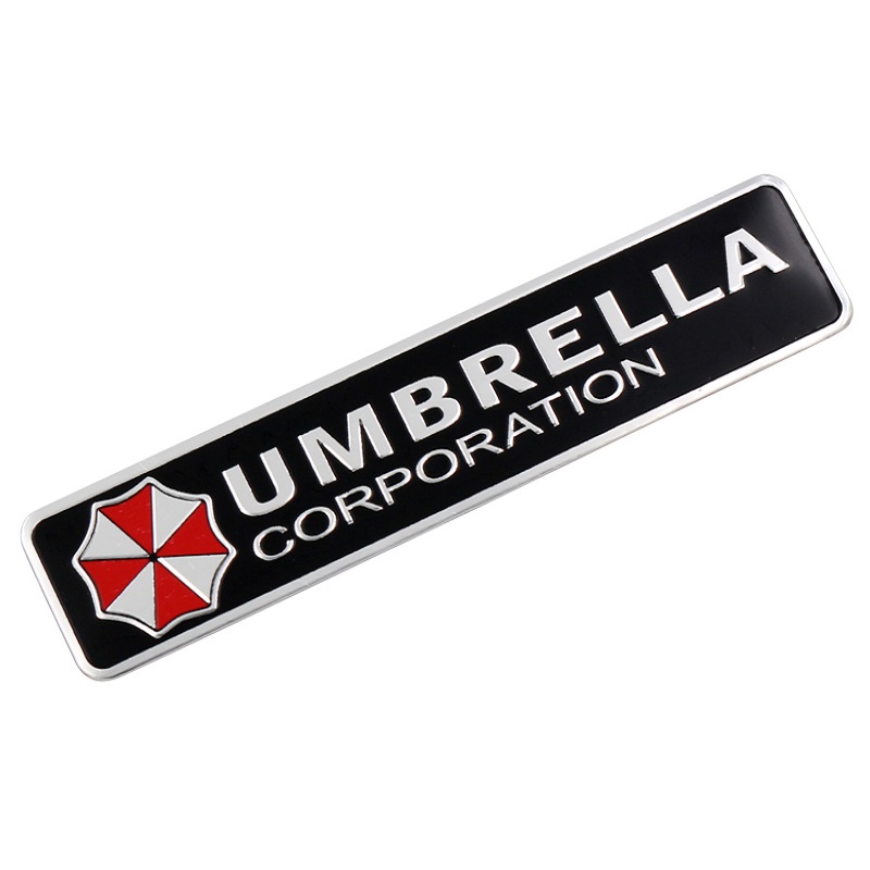 2 pcs 3D Aluminum Umbrella Corporation Car Logo