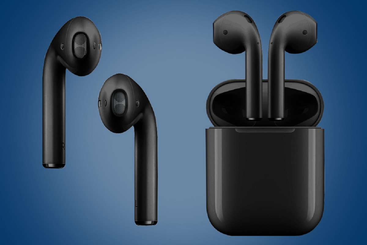 Black A P P L E Air Pods Generation 2 (HIGH COPY)