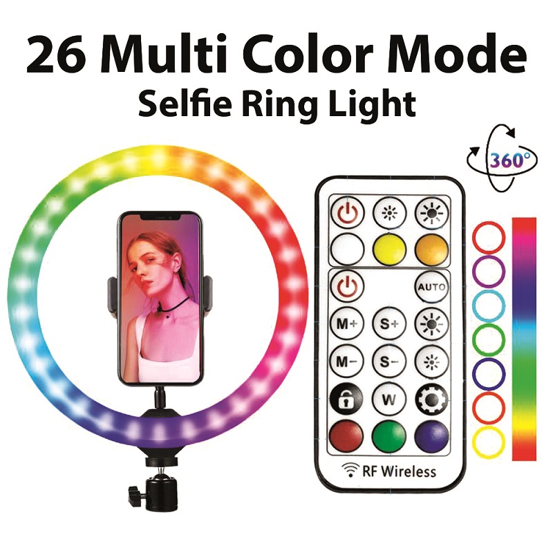 Speed-X 26cm 26 Color RGB Ring Light With Remote