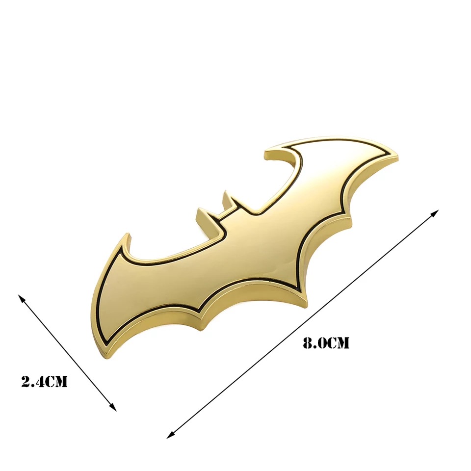 3D Metal Bat Man Logo Car Styling Decoration Sticker