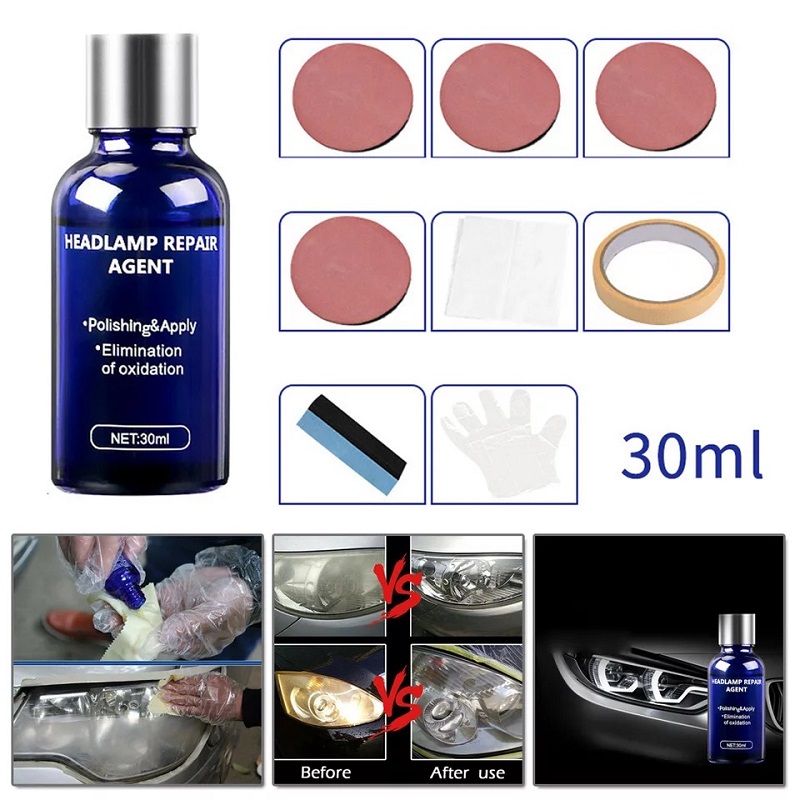 30ML Car Headlight Restoration Repair Coating Solution Repair Kit