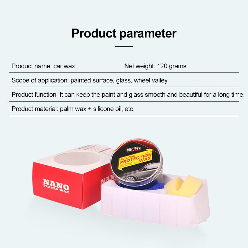 Car Wax Crystal Hard Wax Paint Care Scratch Repair Maintenance Wax