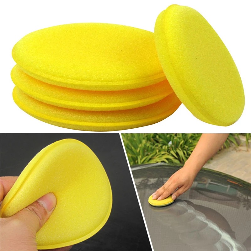 6 Pcs Foam Sponge Applicator Pads for Clean Cars Polish Wax 