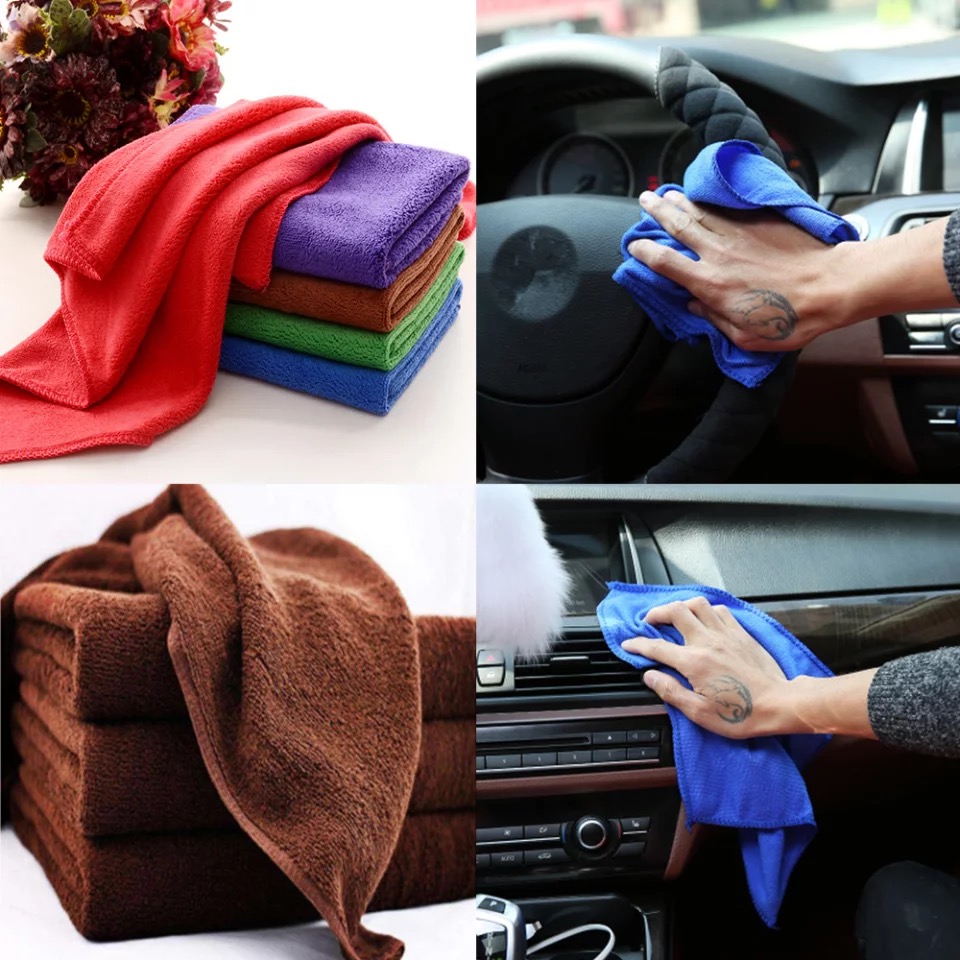 Pack of 10 Thicken Car Care Microfiber Cleaning Towel 30 Cm * 60 Cm