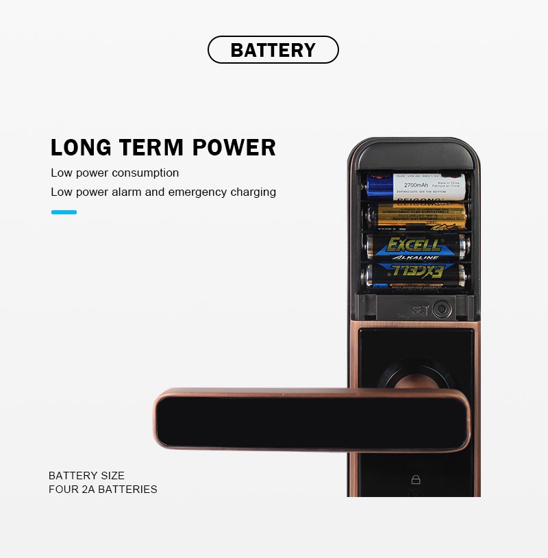 Electronic Smart Door Lock With TTLock App,Security Biometric Fingerprint Intelligent Lock With Passcode RFID