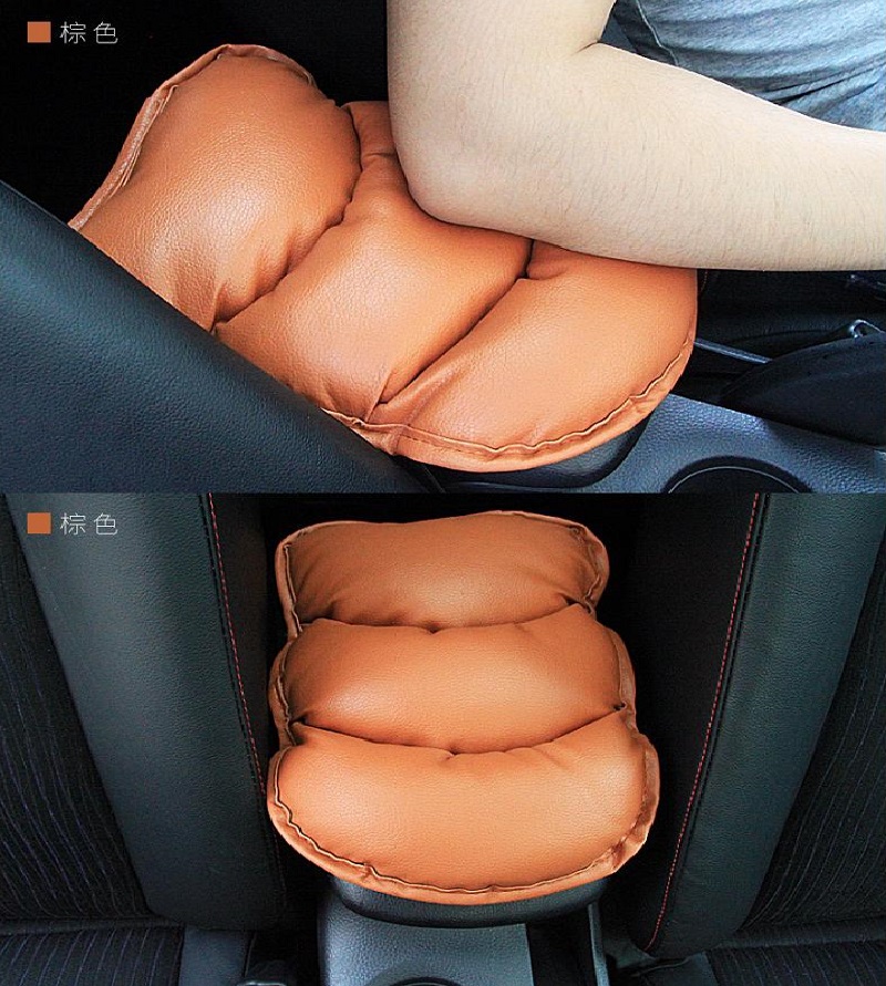 Universal Car Center Armrest Soft Cushion Pad Brown