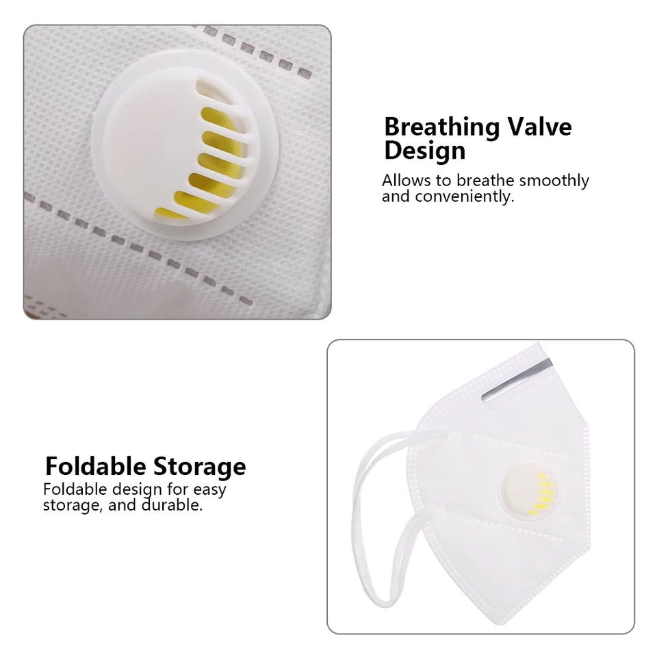 Pack Of 5 Face Mask With Valve