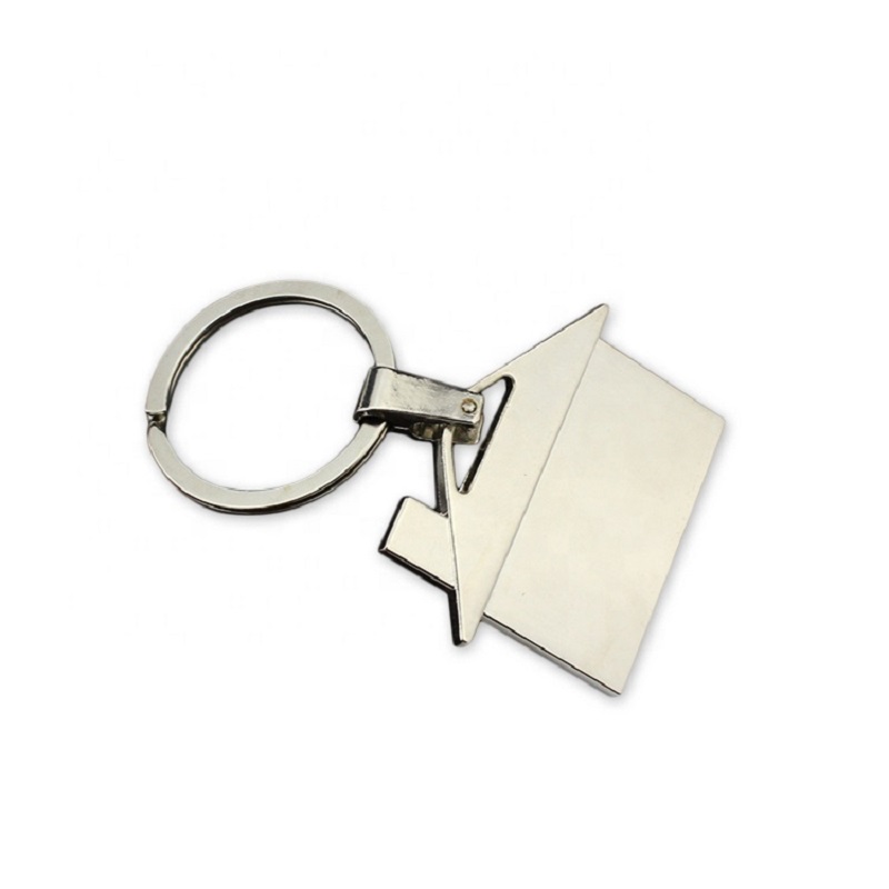 House Shape Design Metal Key Chain