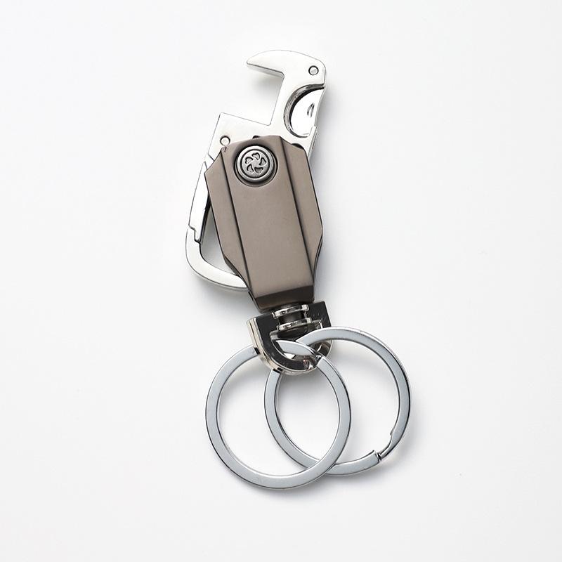 Double Ring Lock Metal Key Chain
