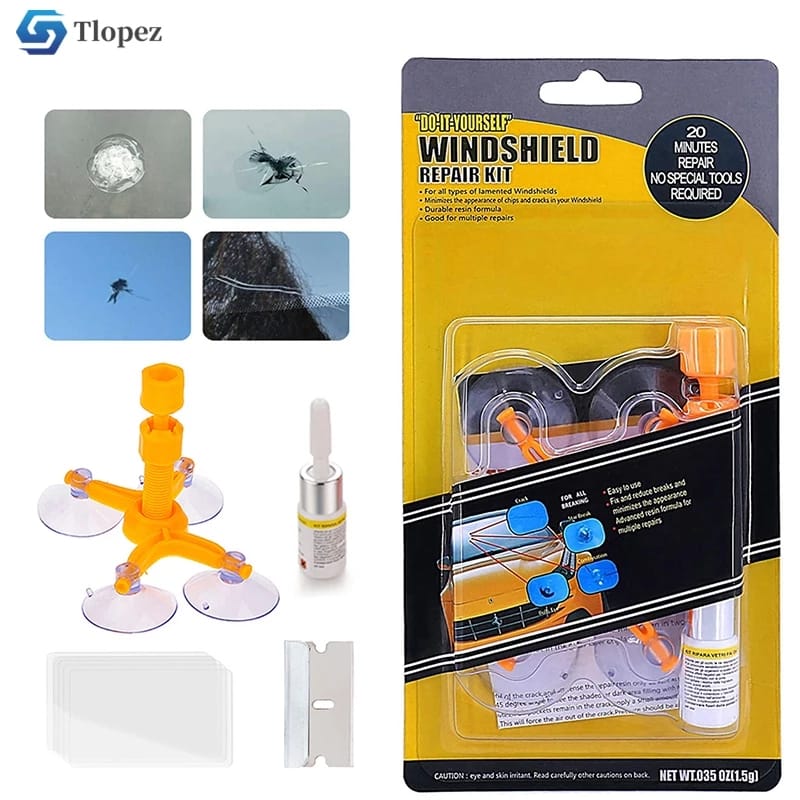 Windshield Glass Crack Repair Tool Kit