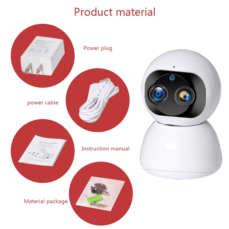 WiFi Dual Lens Indoor Surveillance IP Camera 1080