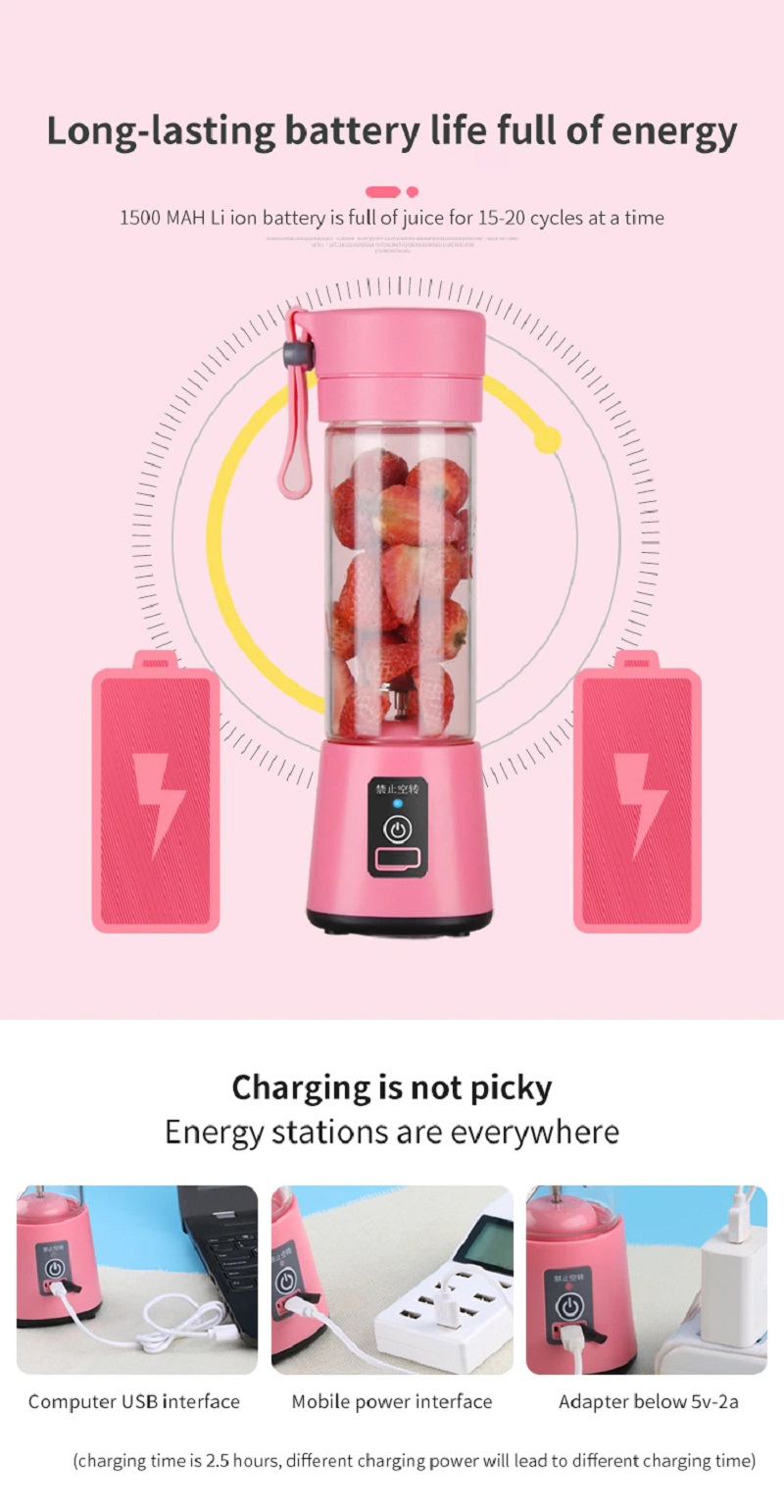 Rechargeable Portable Fruit Juicer