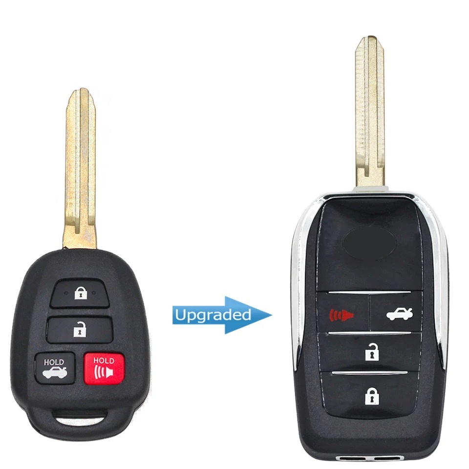 4 button Modified Flip Car Remote Key Shell