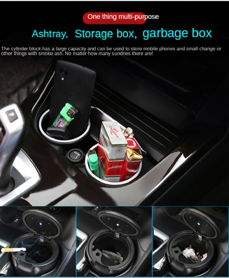 Multifunction Portable Car Led Ashtray