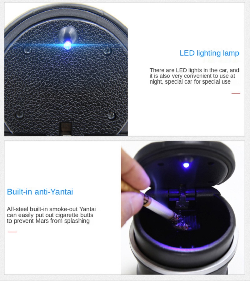 Multifunction Portable Car Led Ashtray