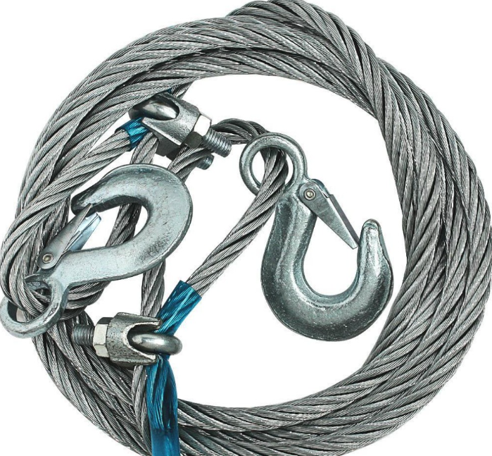 Stainless Steel Cable Tow Rope With Hook 10Ft 