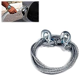 Stainless Steel Cable Tow Rope With Hook 10Ft 