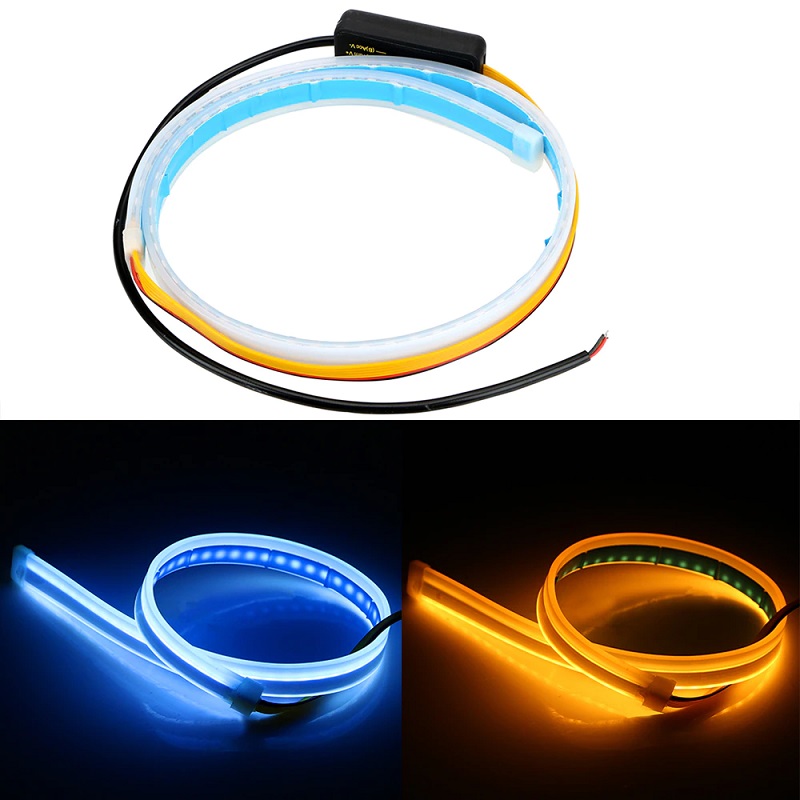 2 PCs Car DRL Flexible LED Light Strip