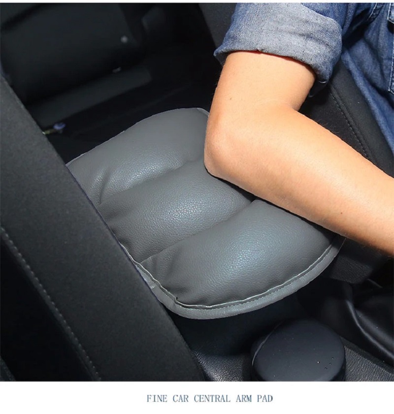 Universal Car Center Armrest Soft Cushion Pad Gray