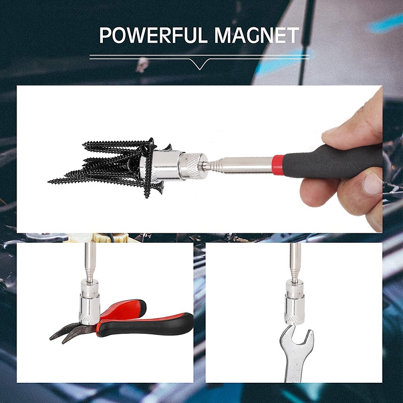 Mini Portable Extendable Telescopic Magnet With Light