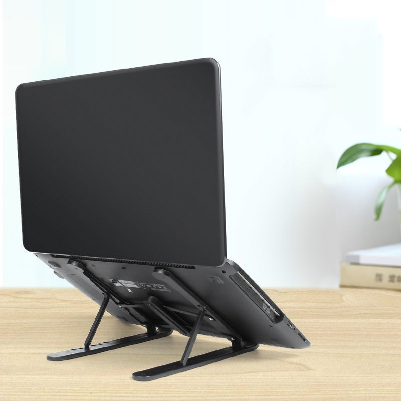 Adjustable Foldable Non Slip Laptop Stand Black