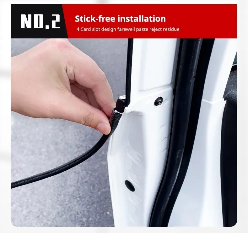 Durable 5M Auto Universal Car Door Edge Black