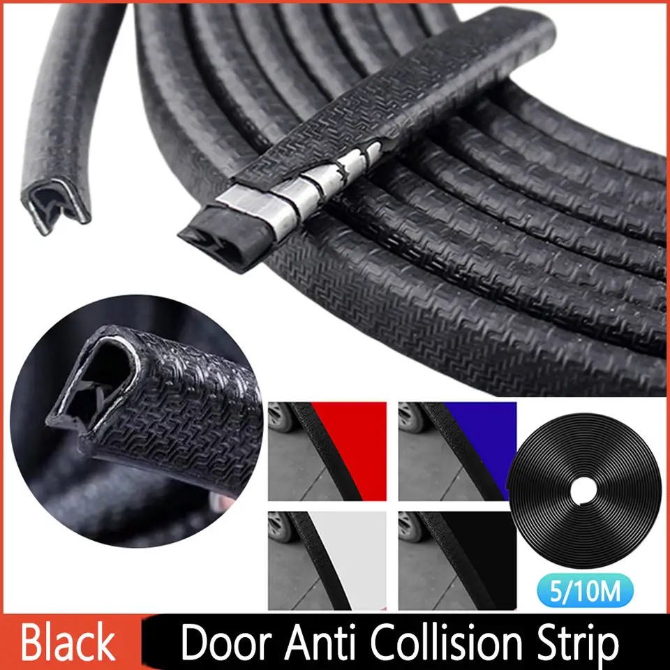 Durable 5M Auto Universal Car Door Edge Black