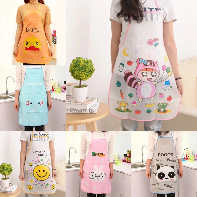 3 pcs PVC Apron With Cartoon Design