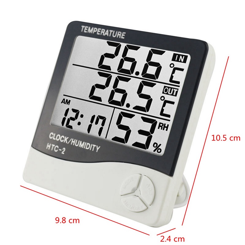 Indoor Outdoor Digital Thermometer Hygrometer Electronic LCD Temperature Humidity Meter