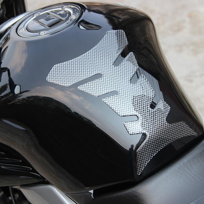 Carbon Fiber Tank Pad Tank Protector For Motorcycle Universal Fish Bone