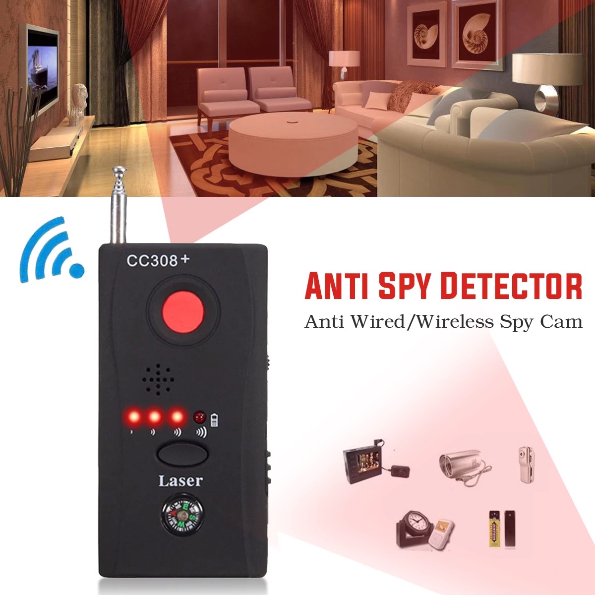 Camera Detector Full frequency Bug Detector