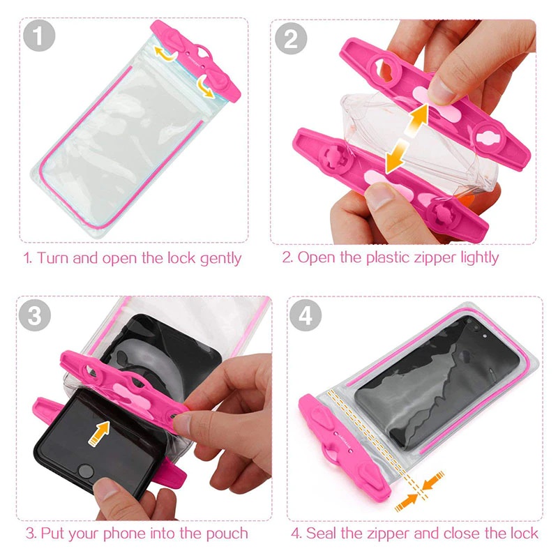 2 Pcs Smartphone Waterproof Pouch Bag