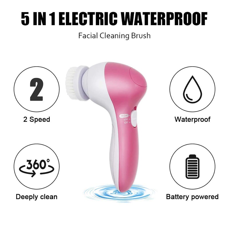 5 in 1 Waterproof Face Cleansing Massager