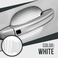 4Pcs Car Door White Fiber-