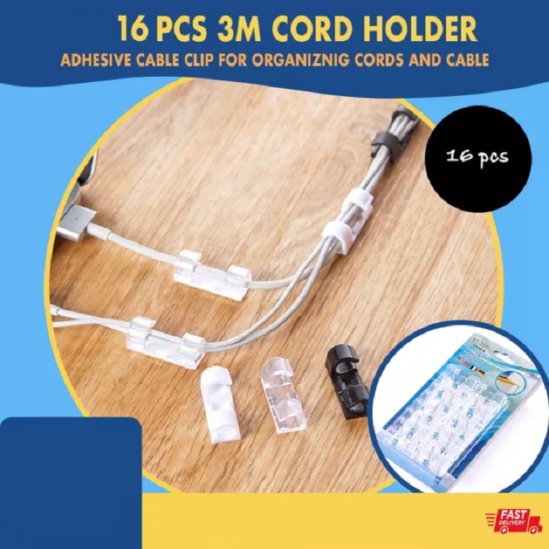 16 Pcs Cable Organizer Clips