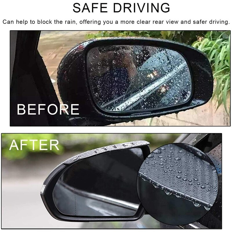 Mirror Rain Visor Smoke Guard Carbon Fiber Side Mirror Rain Eyebrow