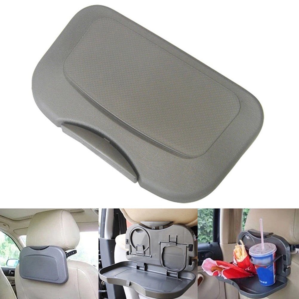 1 PC Folding Car Back Seat Table Stand Gray