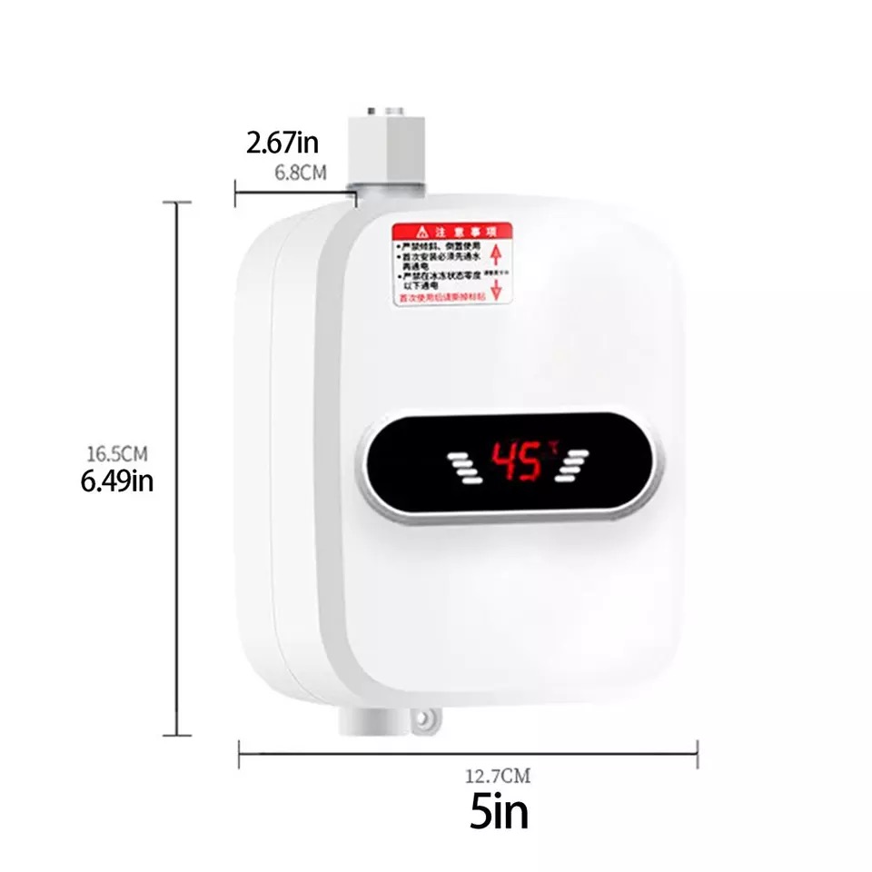 Mini Quick Heater Shower Without Water Storage Water Heater Bathroom Kitchen Wall Mounted Instant LCD Electric Water Heater
