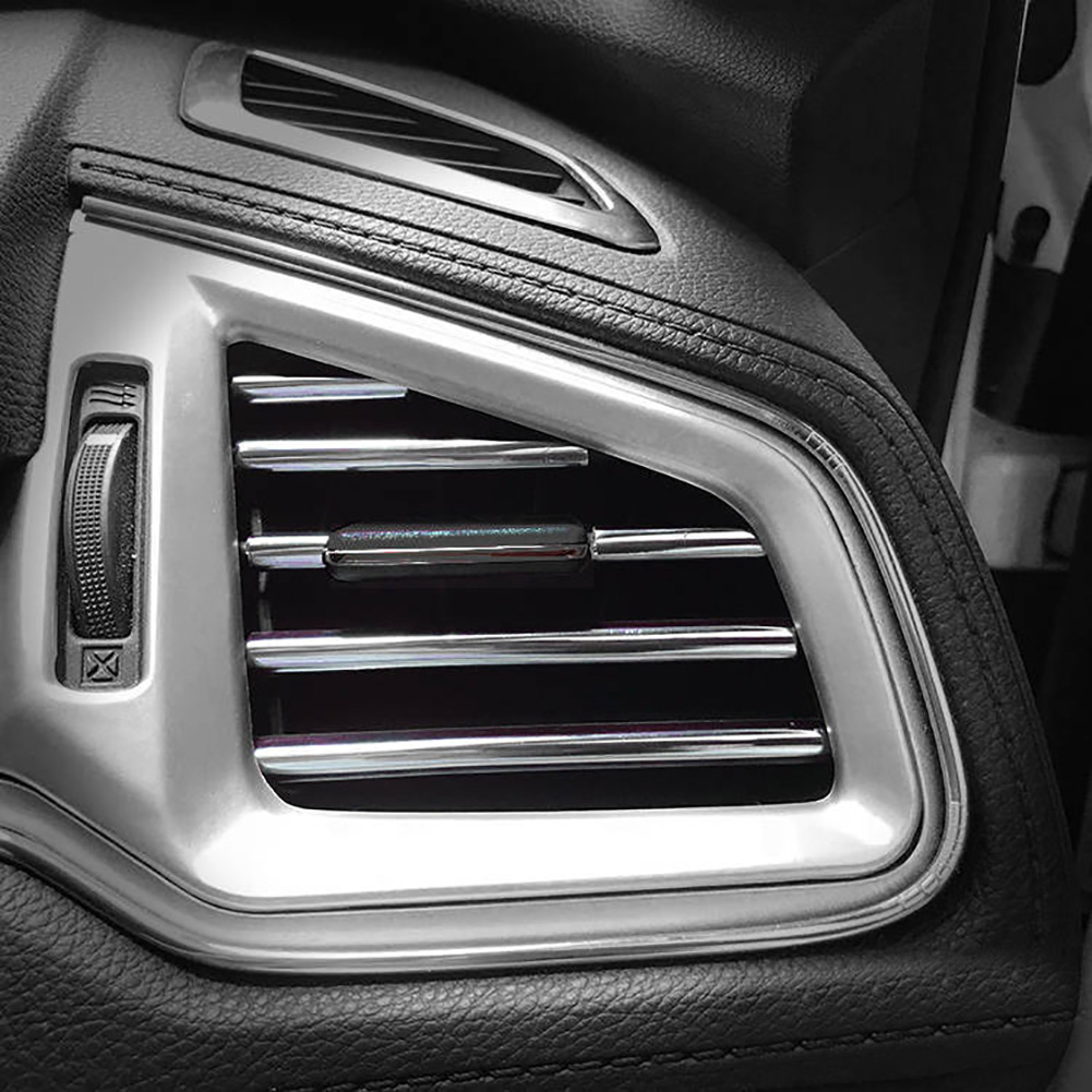 10Pcs Universal Car Air Conditioner Decorative U Shape Moulding Strips Silver