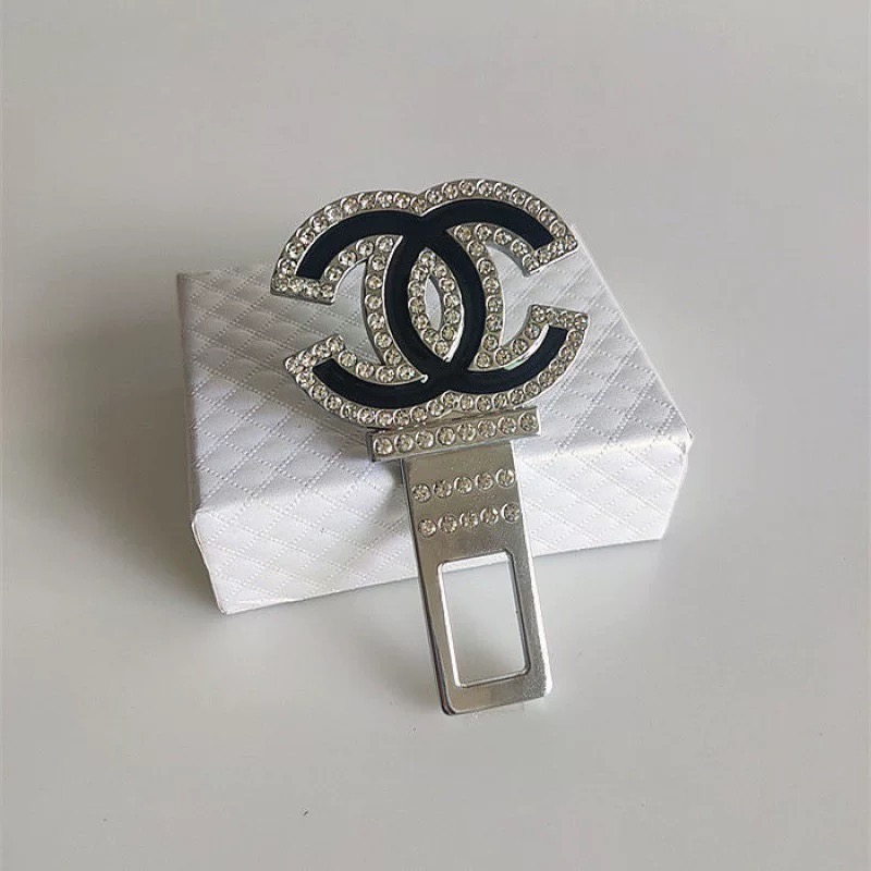 2 Pc Chanel logo Car Seat Belt Clip Safety Belt