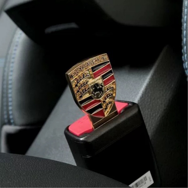 2 Pc Porsche logo Car Seat Belt Clip Safety Belt