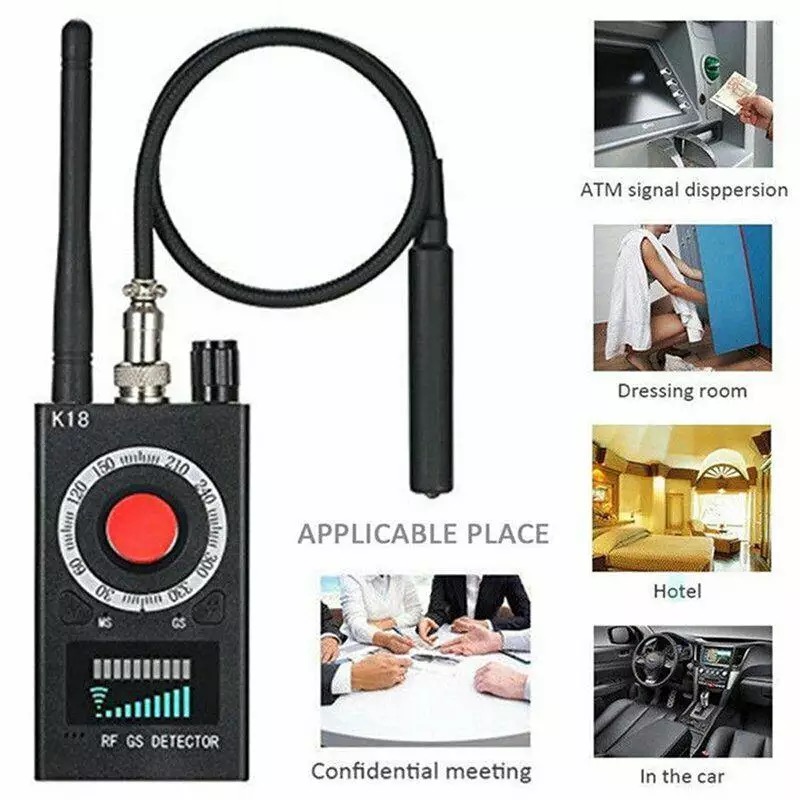 Anti Camera RF Signal Detector Anti Wireless Cam K18 Scanner GSM Audio GSM Device Finder