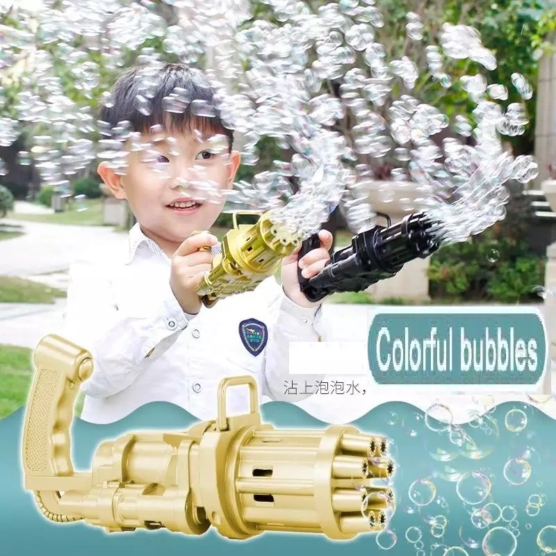 Gatling Bubble Machine Wedding Supplies Electric Sound And Light Automatic Bubble Blower Maker