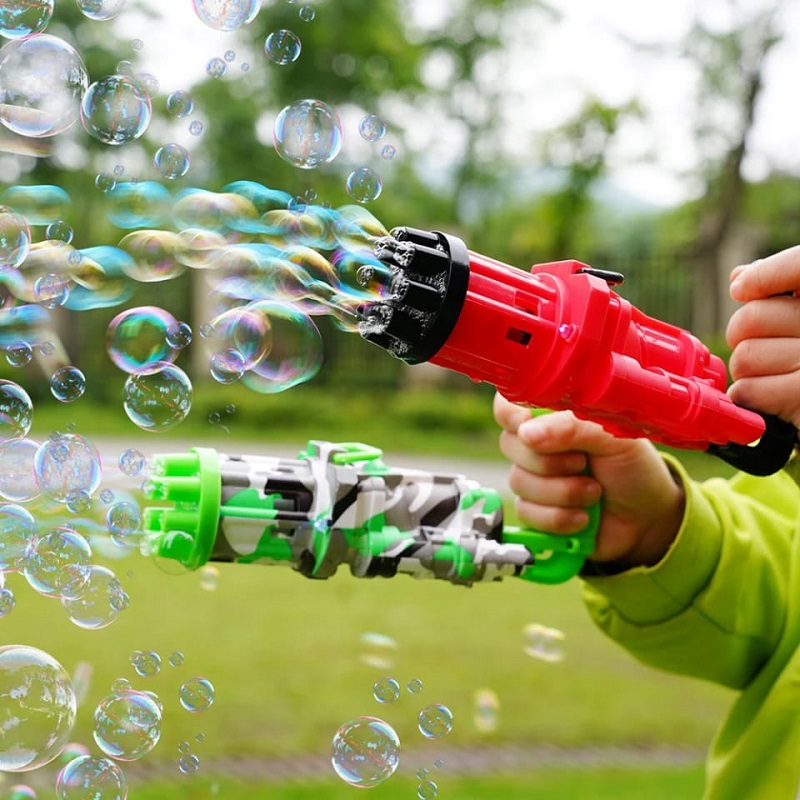 Gatling Bubble Machine Wedding Supplies Electric Sound And Light Automatic Bubble Blower Maker