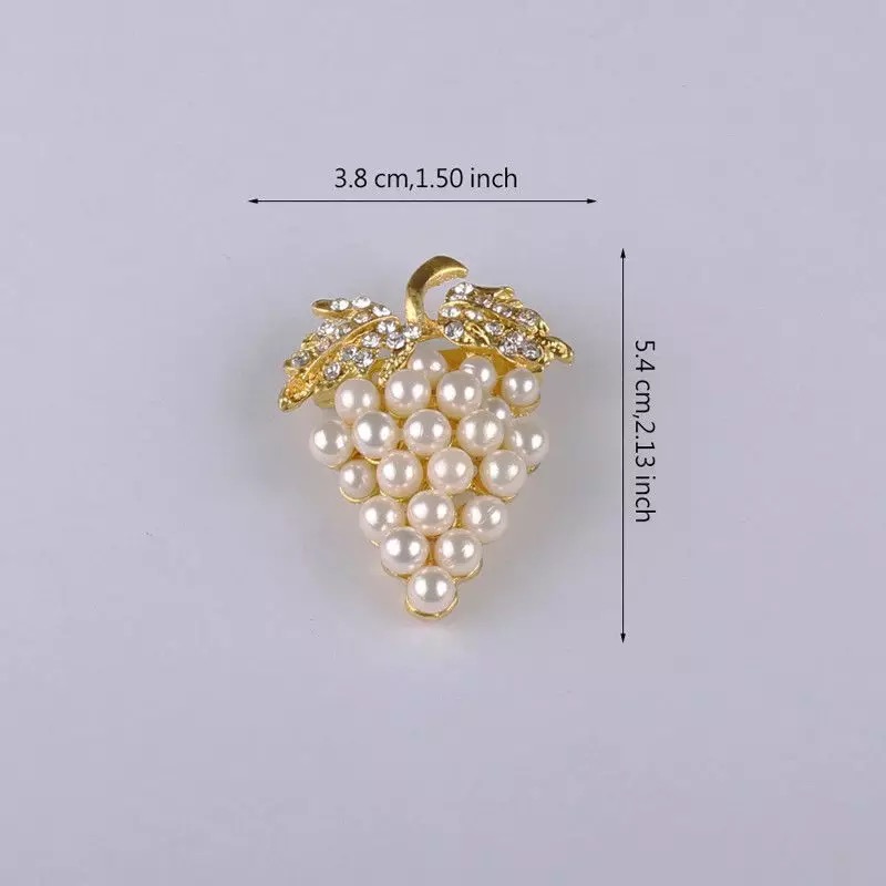 Fashion Grapes Brooches Imitation Pearl Brooch